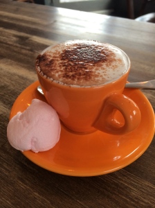 babycino with a big fat juicy marshmallow