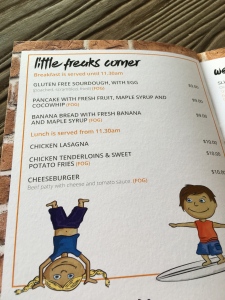 little freak kids menu
